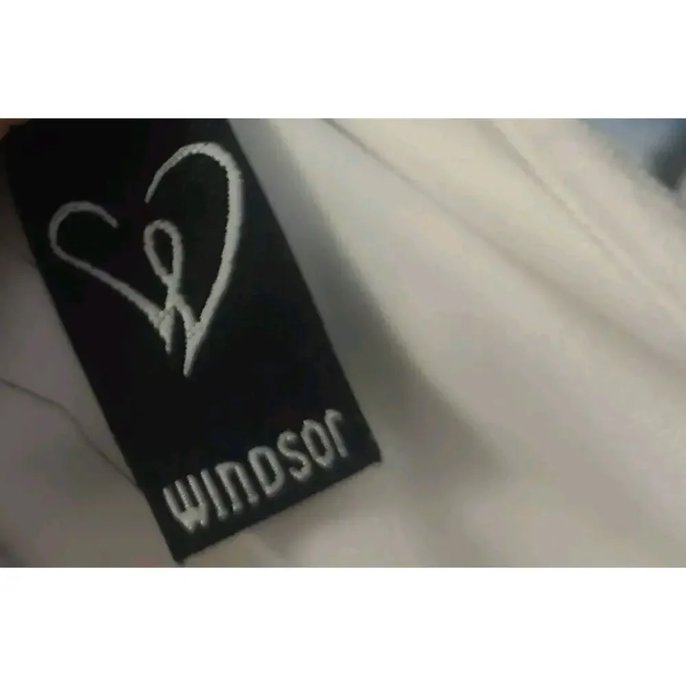 Women's Black And White Dress Office Chic Zip Up Back- M/L Windsor